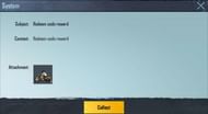 Reward in mail section